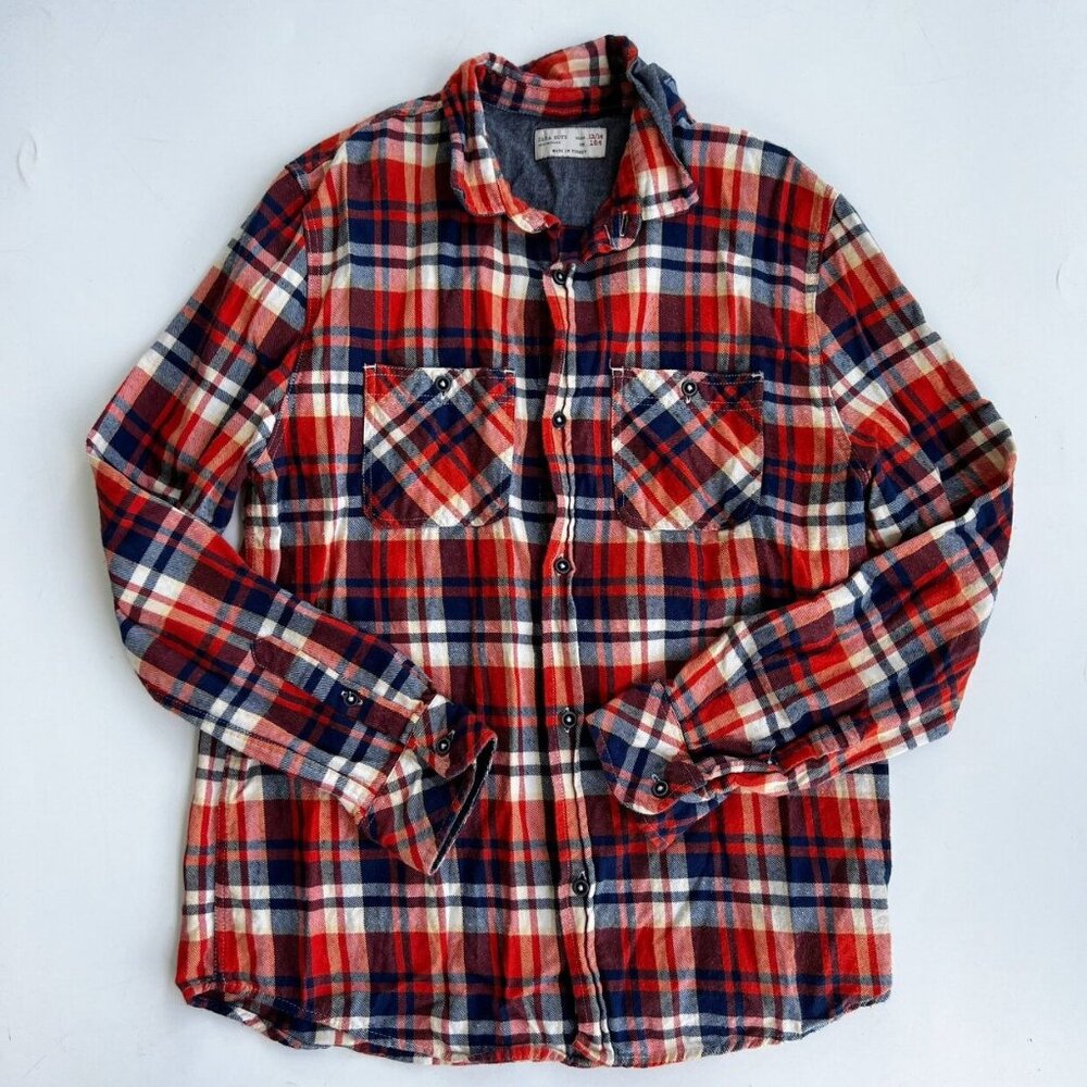 Zara Plaid Flannel Button Up